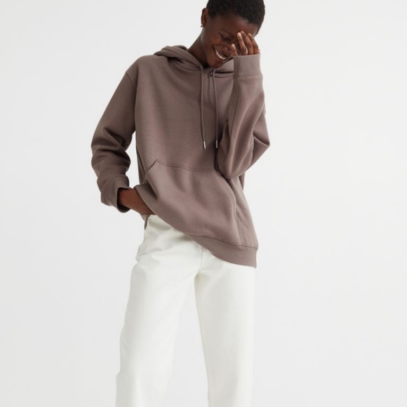 🆕️NWT H&M Hoodie in 'Dark Taupe', Size XL - Picture 2 of 16